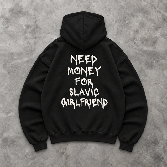 NEED MONEY FOR SLAVIC GF Oversized Hoodie