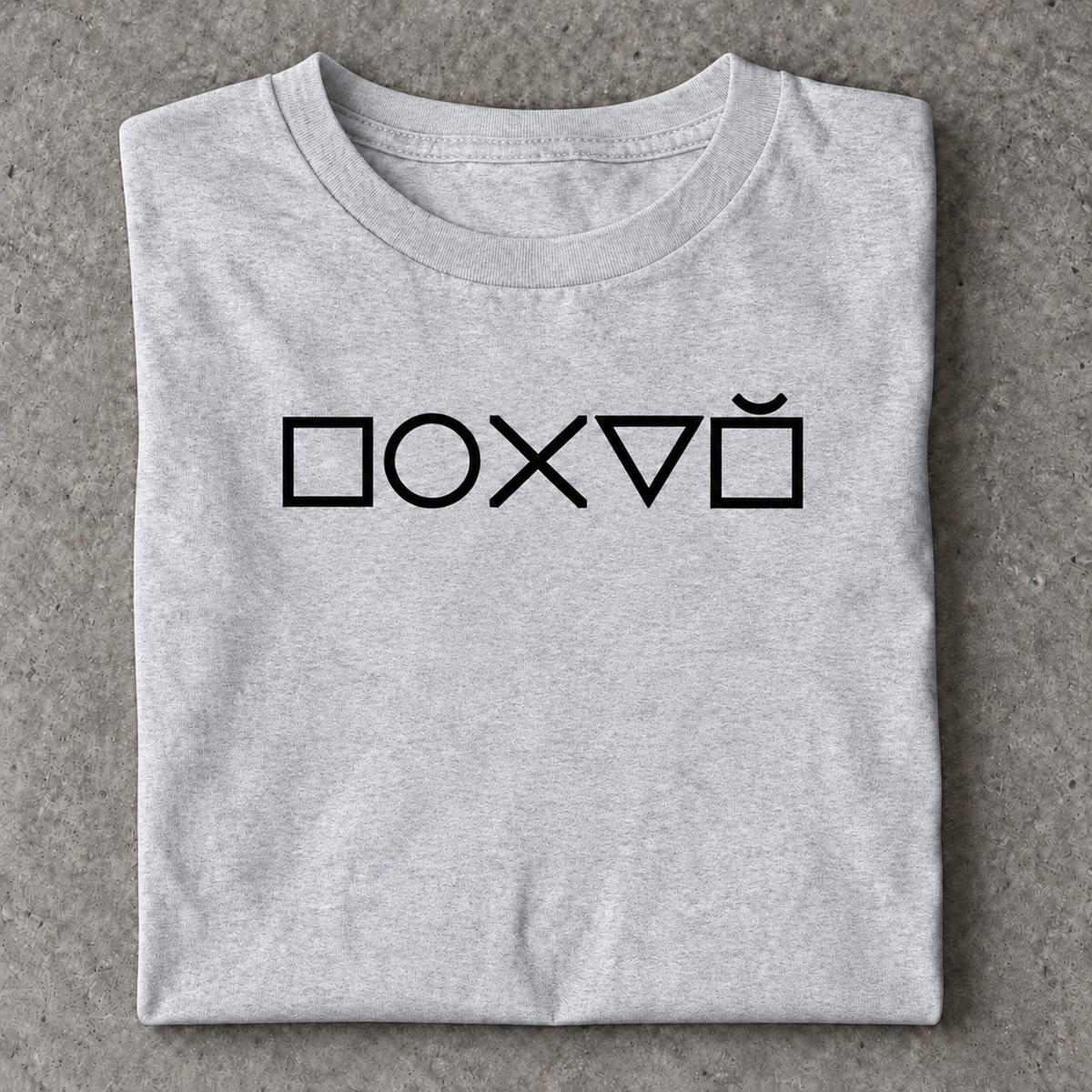 Slavikstyle pohui-t-shirt – Sport Grey – Mockup auf Beton