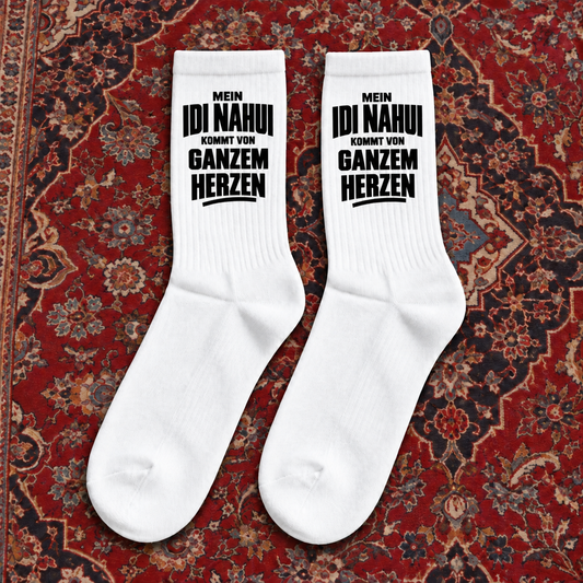 Mein Idi Nahui kommt vom ganzen Herzen Socken