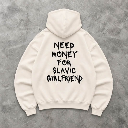 NEED MONEY FOR SLAVIC GF Oversized Hoodie