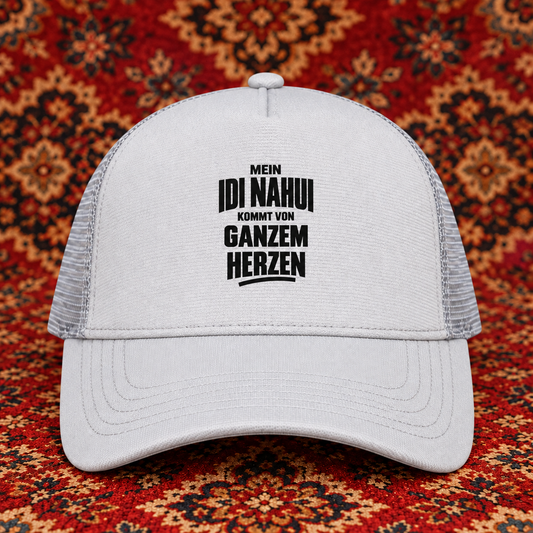 Mein Idi Nahui kommt vom herzen Trucker Cap