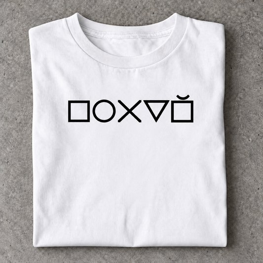Slavikstyle pohui-t-shirt – Weiß – Mockup auf Beton